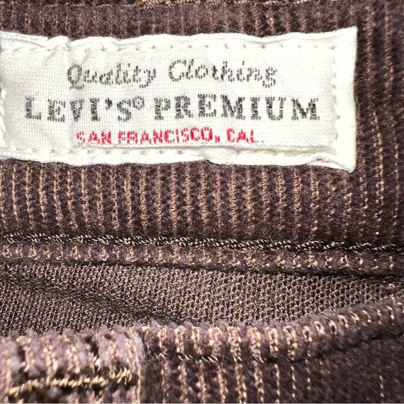 Levi’s Wedgie Straight Brown corduroy Jeans Size 24/28 - Picture 10 of 11